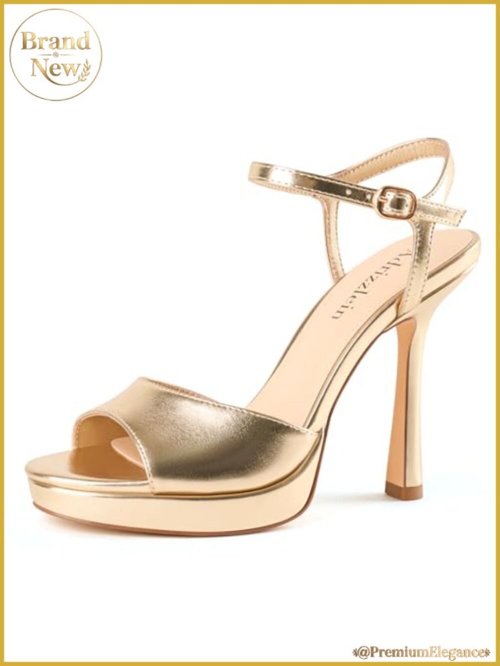 Platform Stiletto Heels Faux Leather ANKLE Strap Open Toe
